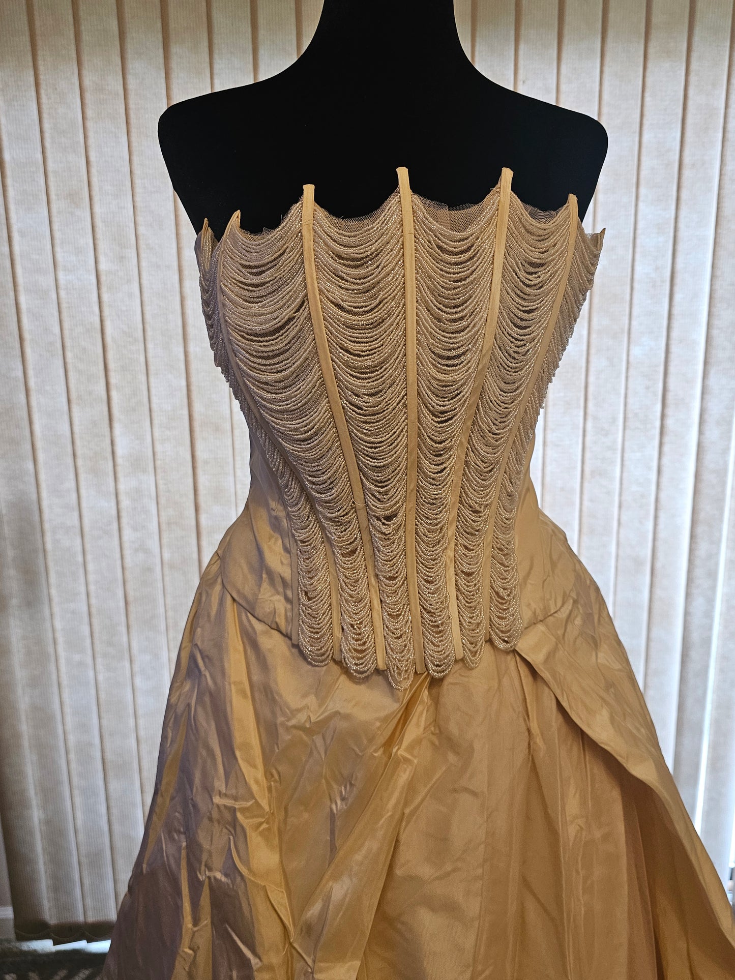 Floranna Beige Strapless Wedding Dress 12