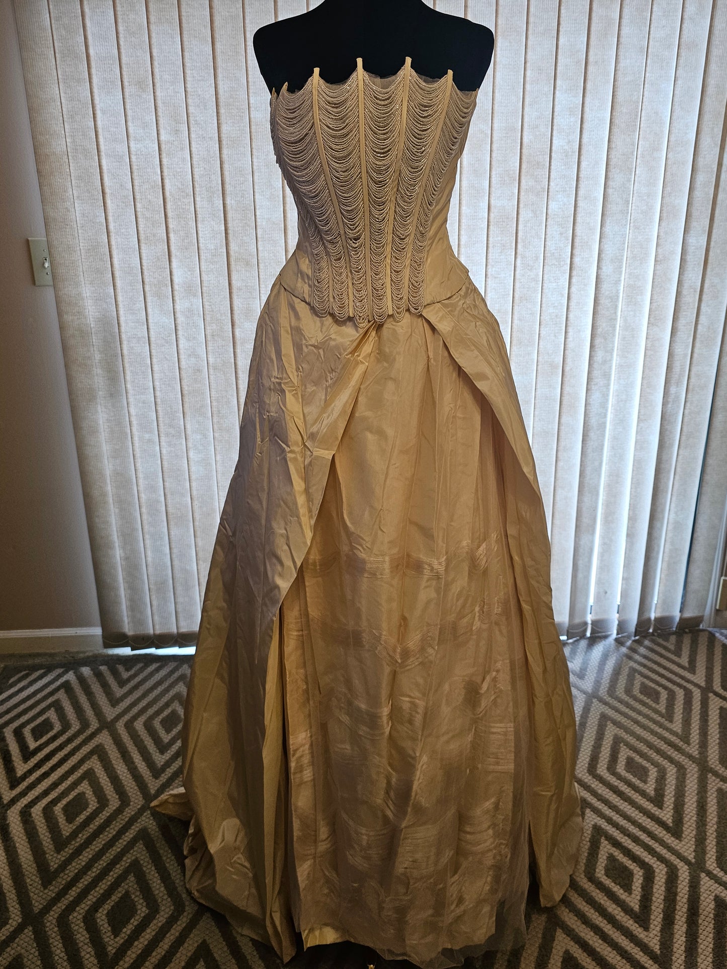 Floranna Beige Strapless Wedding Dress 12